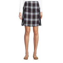 Women's Side Pleat Plaid Skort Above the Knee