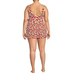 Women's Side Tie Mini Swim Dress Swimsuit