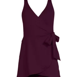 Women's Side Tie Mini Swim Dress Swimsuit