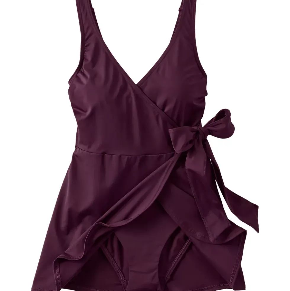Women's Side Tie Mini Swim Dress Swimsuit
