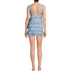 Women's Side Tie Mini Swim Dress Swimsuit