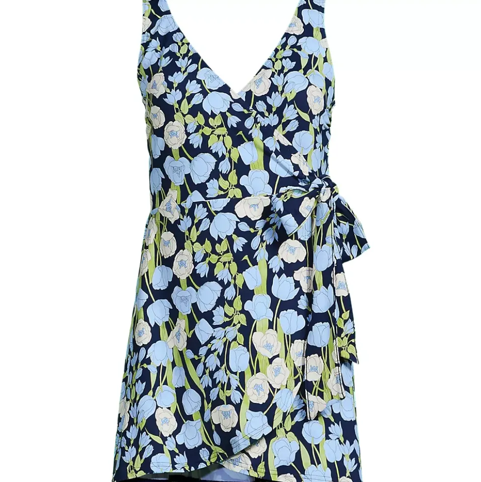 Women's Side Tie Mini Swim Dress Swimsuit