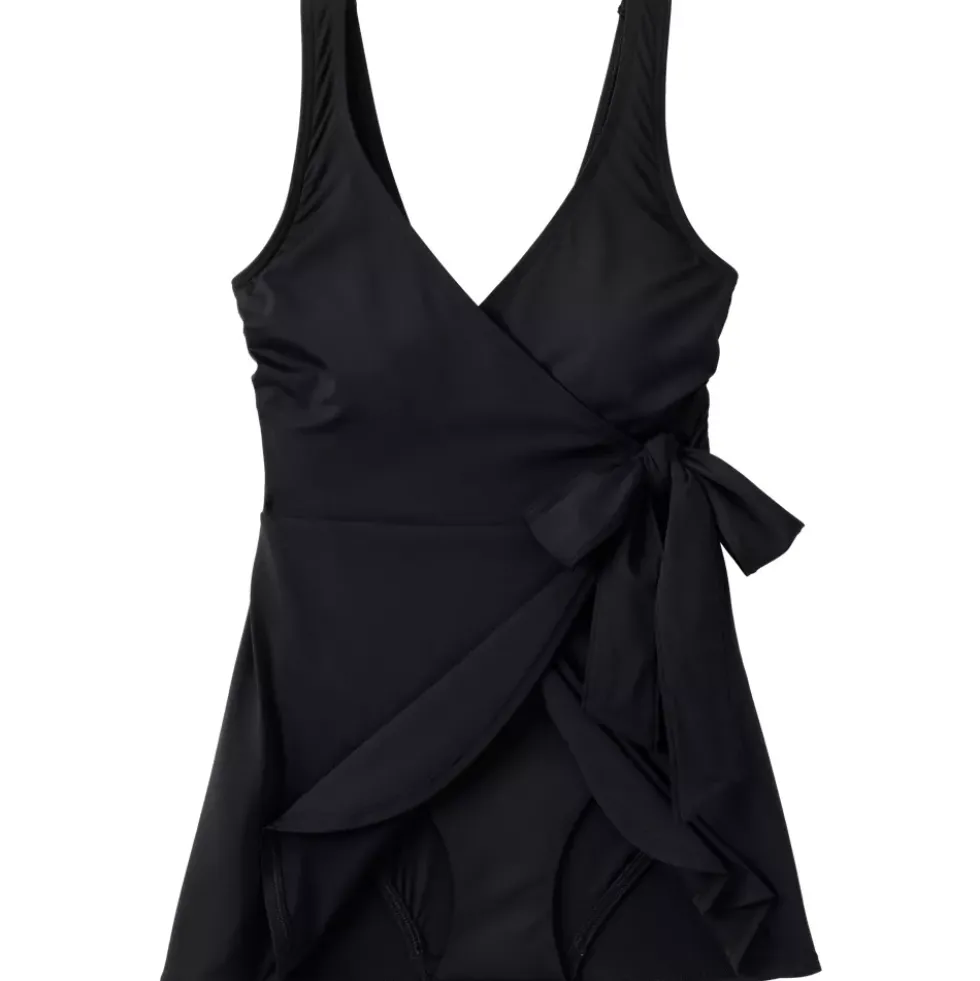 Women's Side Tie Mini Swim Dress Swimsuit