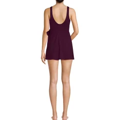 Women's Side Tie Mini Swim Dress Swimsuit