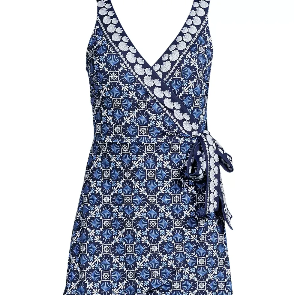 Women's Side Tie Mini Swim Dress Swimsuit