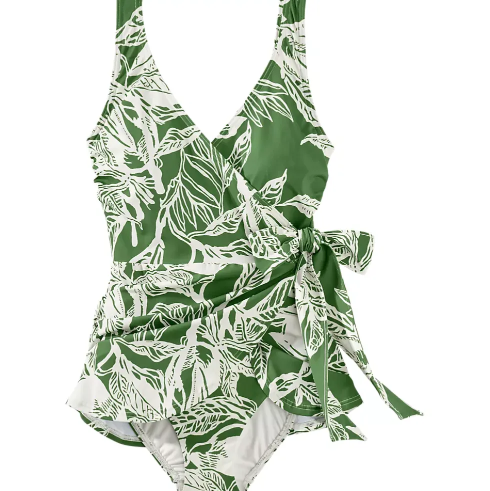 Women's Side Tie Mini Swim Dress Swimsuit