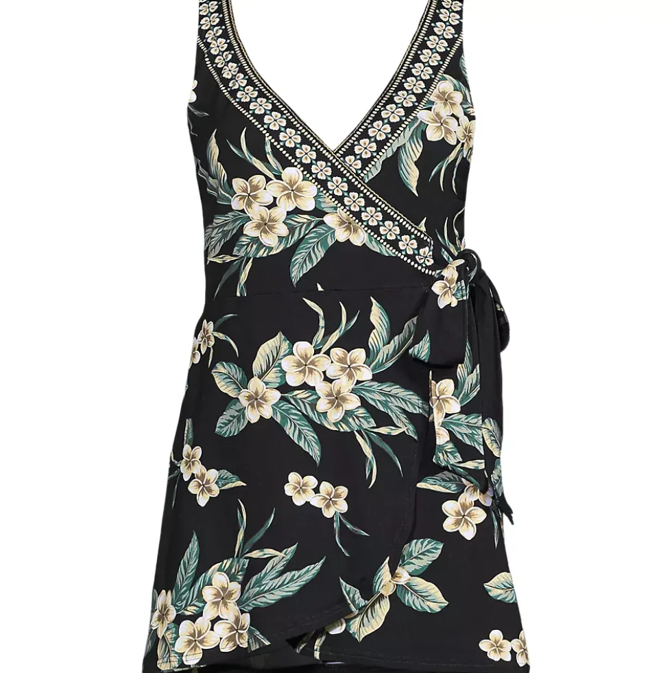 Women's Side Tie Mini Swim Dress Swimsuit