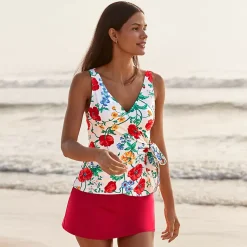 Women's Side Tie Tankini Top