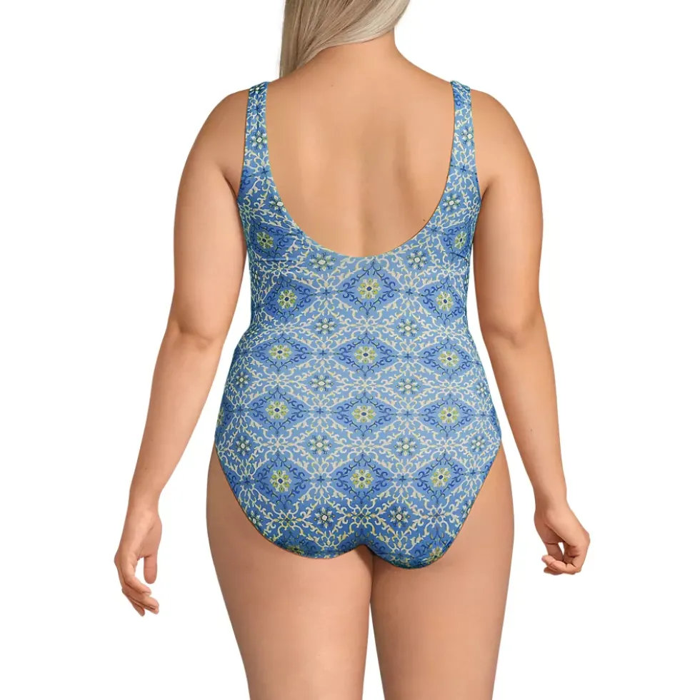 Women's Side Tie Wrap One Piece Swimsuit