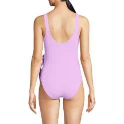 Women's Side Tie Wrap One Piece Swimsuit