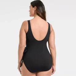 Women's Side Tie Wrap One Piece Swimsuit