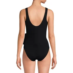 Women's Side Tie Wrap One Piece Swimsuit