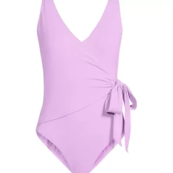 Women's Side Tie Wrap One Piece Swimsuit