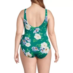 Women's Side Tie Wrap One Piece Swimsuit