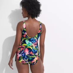 Women's Side Tie Wrap One Piece Swimsuit