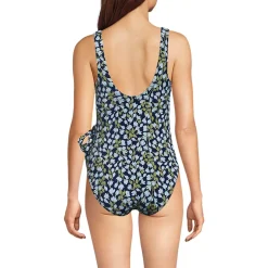Women's Side Tie Wrap One Piece Swimsuit