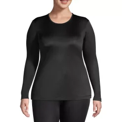 Women's Silk Interlock Long Sleeve Crewneck Long Underwear Top
