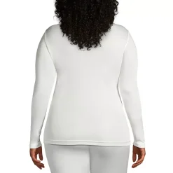 Women's Silk Interlock Long Sleeve Crewneck Long Underwear Top