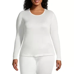 Women's Silk Interlock Long Sleeve Crewneck Long Underwear Top