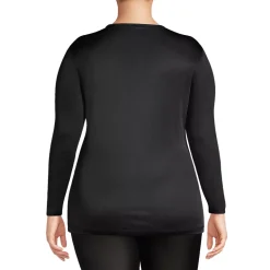 Women's Silk Interlock Long Sleeve Crewneck Long Underwear Top