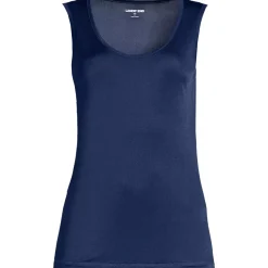 Women's Silk Interlock Tank Top Sleeveless Long Underwear Top