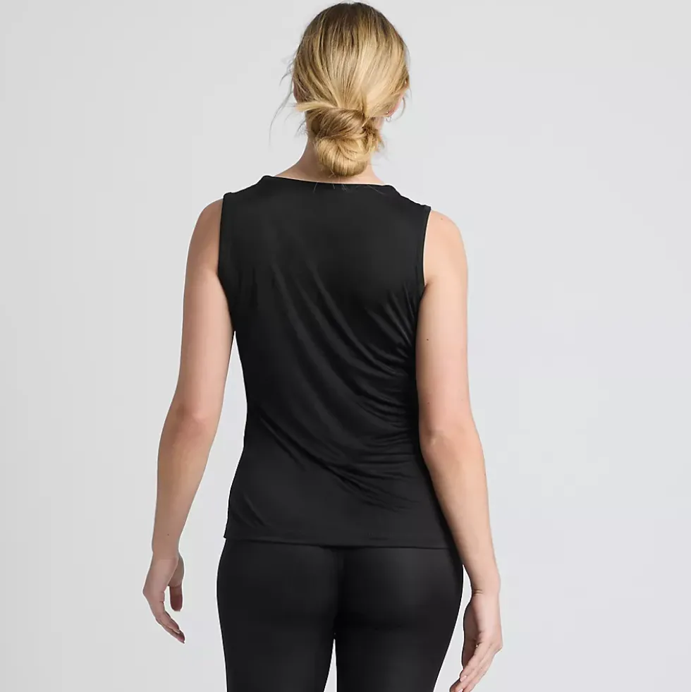 Women's Silk Interlock Tank Top Sleeveless Long Underwear Top