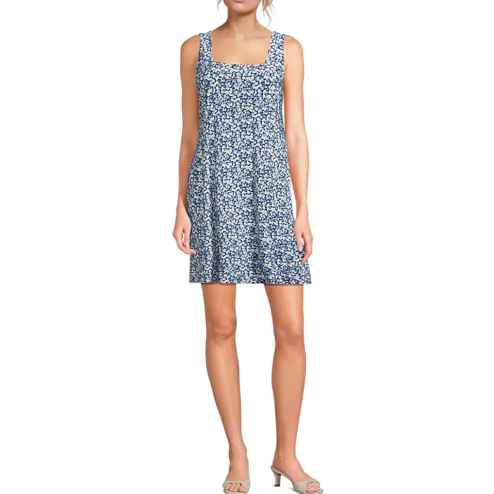 Women's Silky Knit Mini Shift Dress