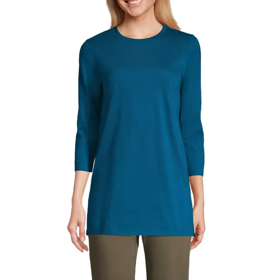 Women's 3/4 Sleeve Cotton Supima Tunic