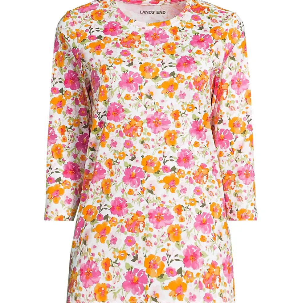 Women's 3/4 Sleeve Cotton Supima Tunic