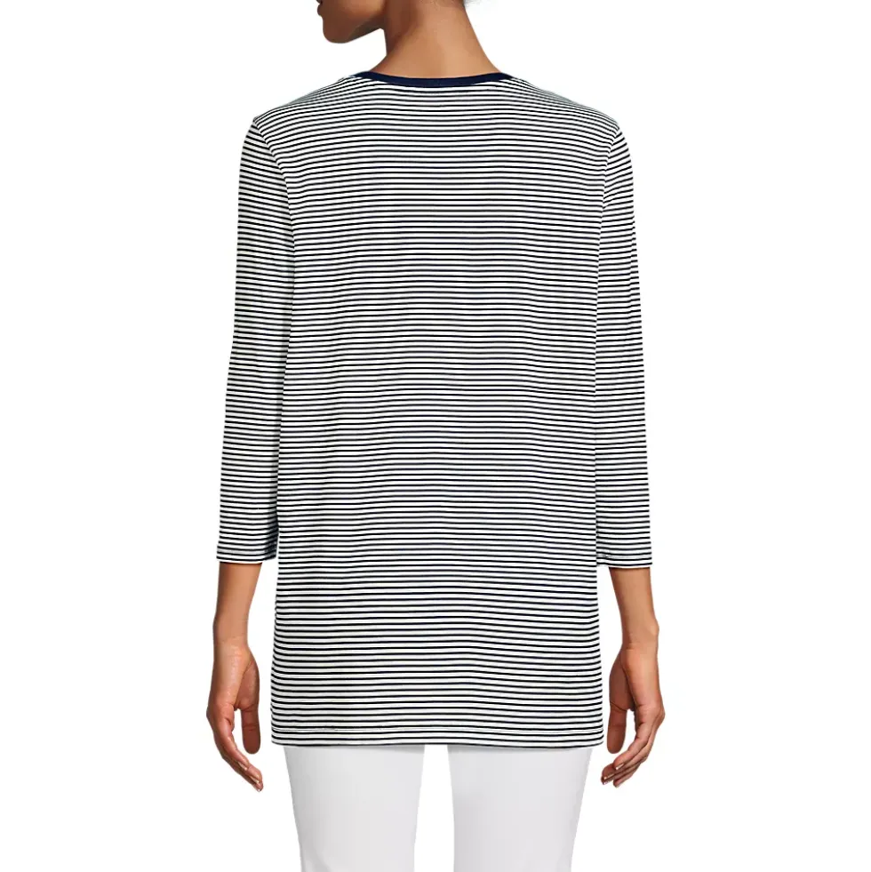 Women's 3/4 Sleeve Cotton Supima Tunic