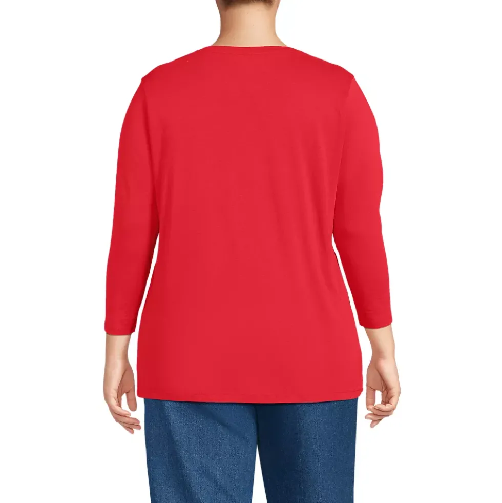 Women's 3/4 Sleeve Cotton Supima Tunic