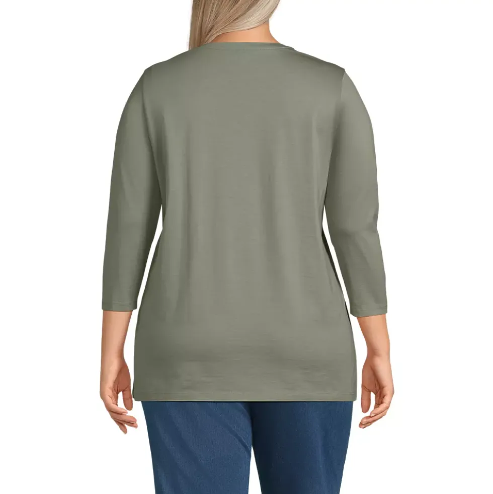 Women's 3/4 Sleeve Cotton Supima Tunic