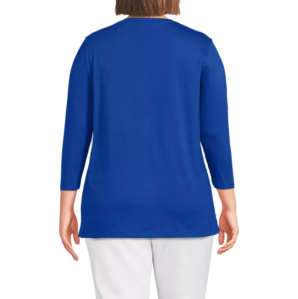 Women's 3/4 Sleeve Cotton Supima Tunic