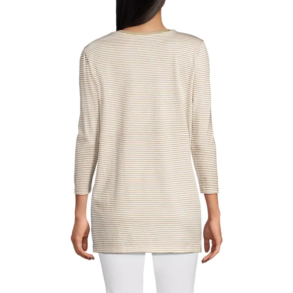 Women's 3/4 Sleeve Cotton Supima Tunic
