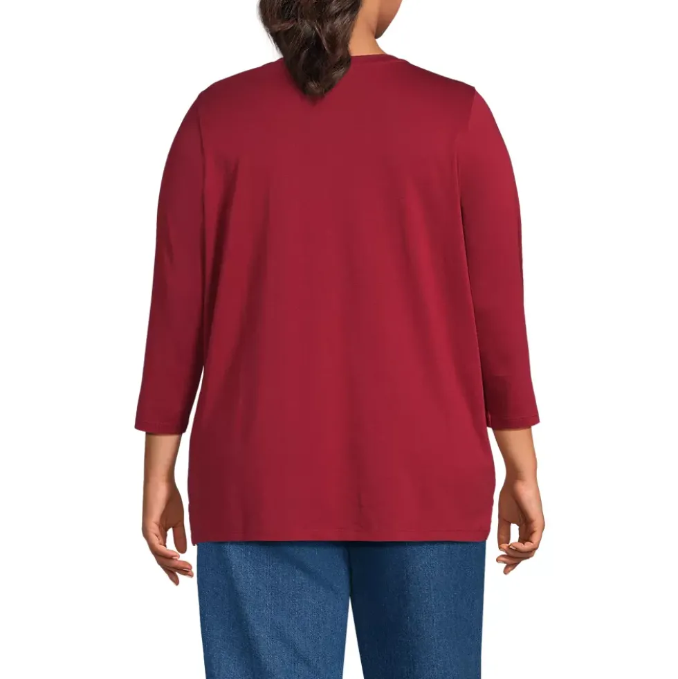 Women's 3/4 Sleeve Cotton Supima Tunic