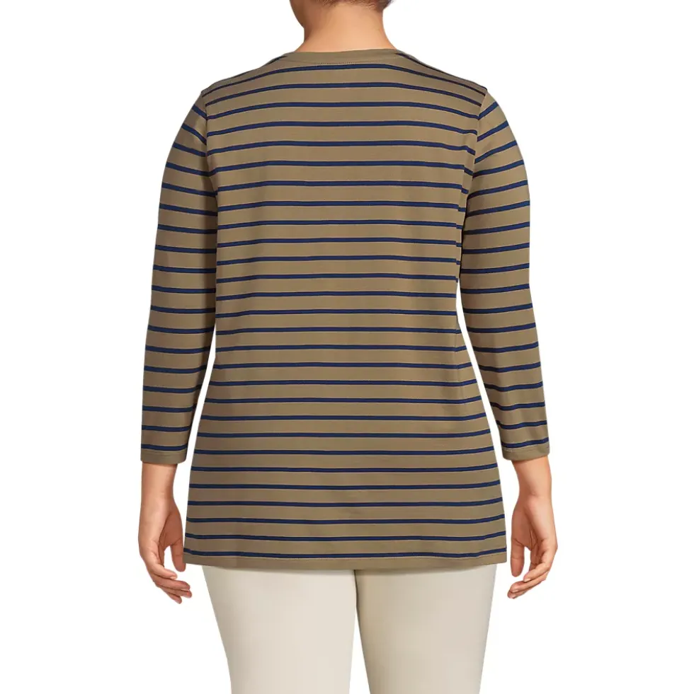 Women's 3/4 Sleeve Cotton Supima Tunic