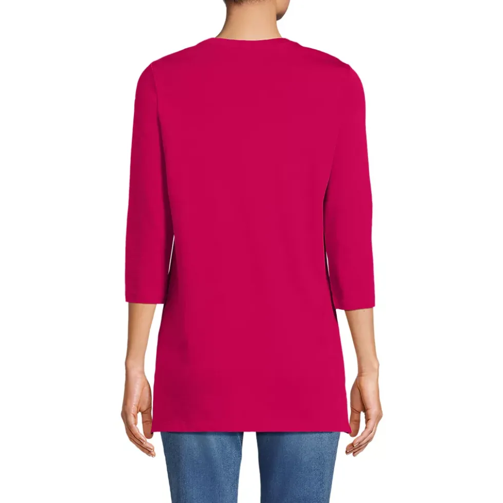 Women's 3/4 Sleeve Cotton Supima Tunic