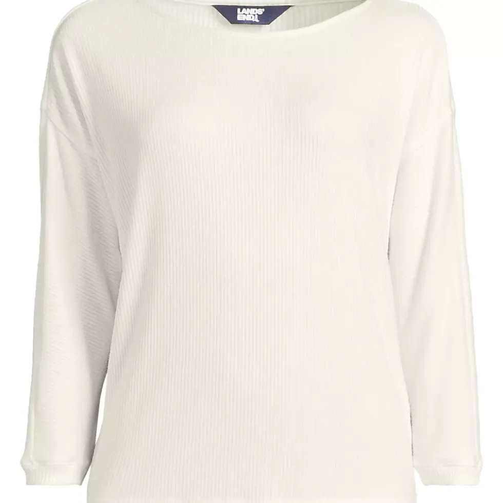 Women's 3/4 Sleeve Cozy Rib Dolman Top