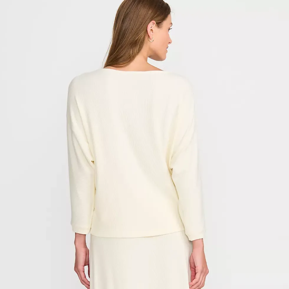 Women's 3/4 Sleeve Cozy Rib Dolman Top