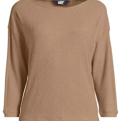 Women's 3/4 Sleeve Cozy Rib Dolman Top