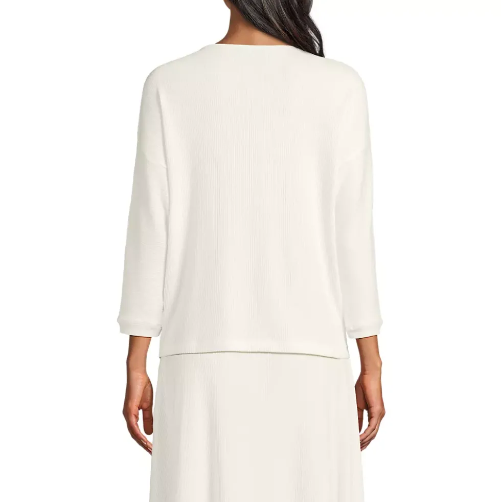 Women's 3/4 Sleeve Cozy Rib Dolman Top