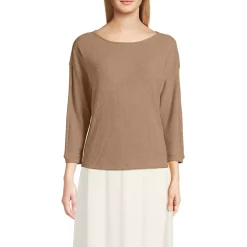 Women's 3/4 Sleeve Cozy Rib Dolman Top
