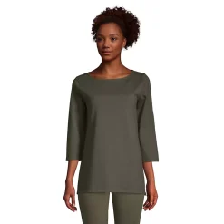 Women's 3/4 Sleeve Heavyweight Jersey Boatneck Tunic