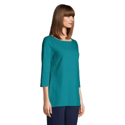 Women's 3/4 Sleeve Heavyweight Jersey Boatneck Tunic