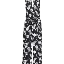Women's Sleeveless Creaseless Wrap Jumpsuit with Smocked Waist