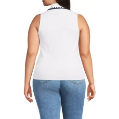 Women's Sleeveless Micro Rib Polo