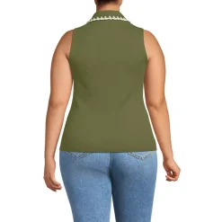 Women's Sleeveless Micro Rib Polo