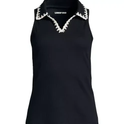 Women's Sleeveless Micro Rib Polo