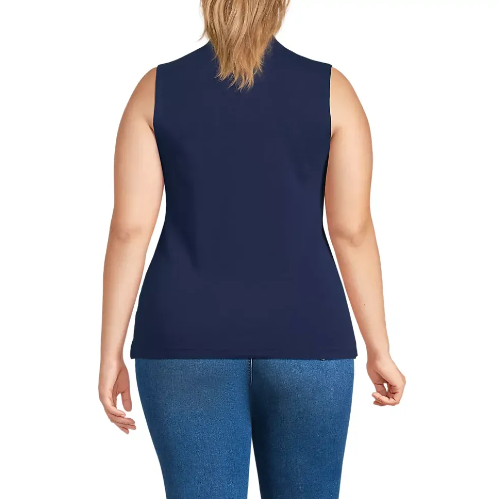 Women's Sleeveless Polished Essentials Mock Neck Top