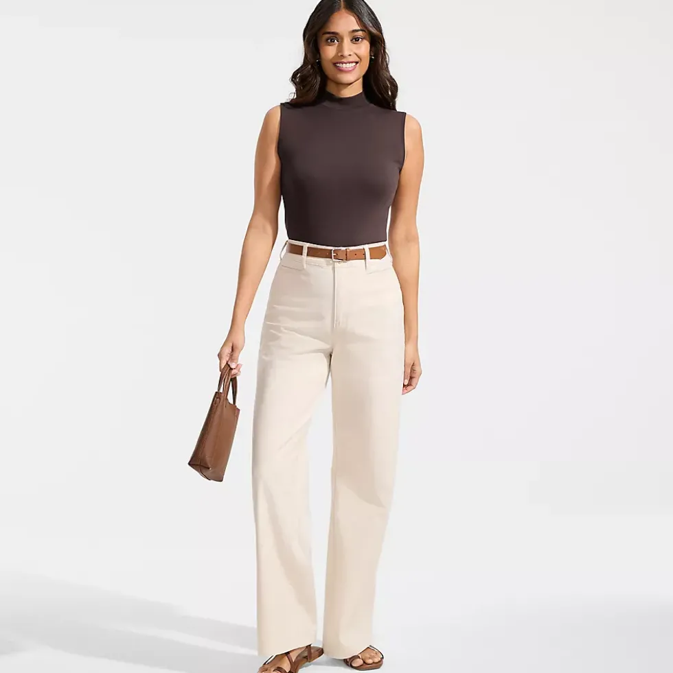 Women's Sleeveless Polished Essentials Mock Neck Top